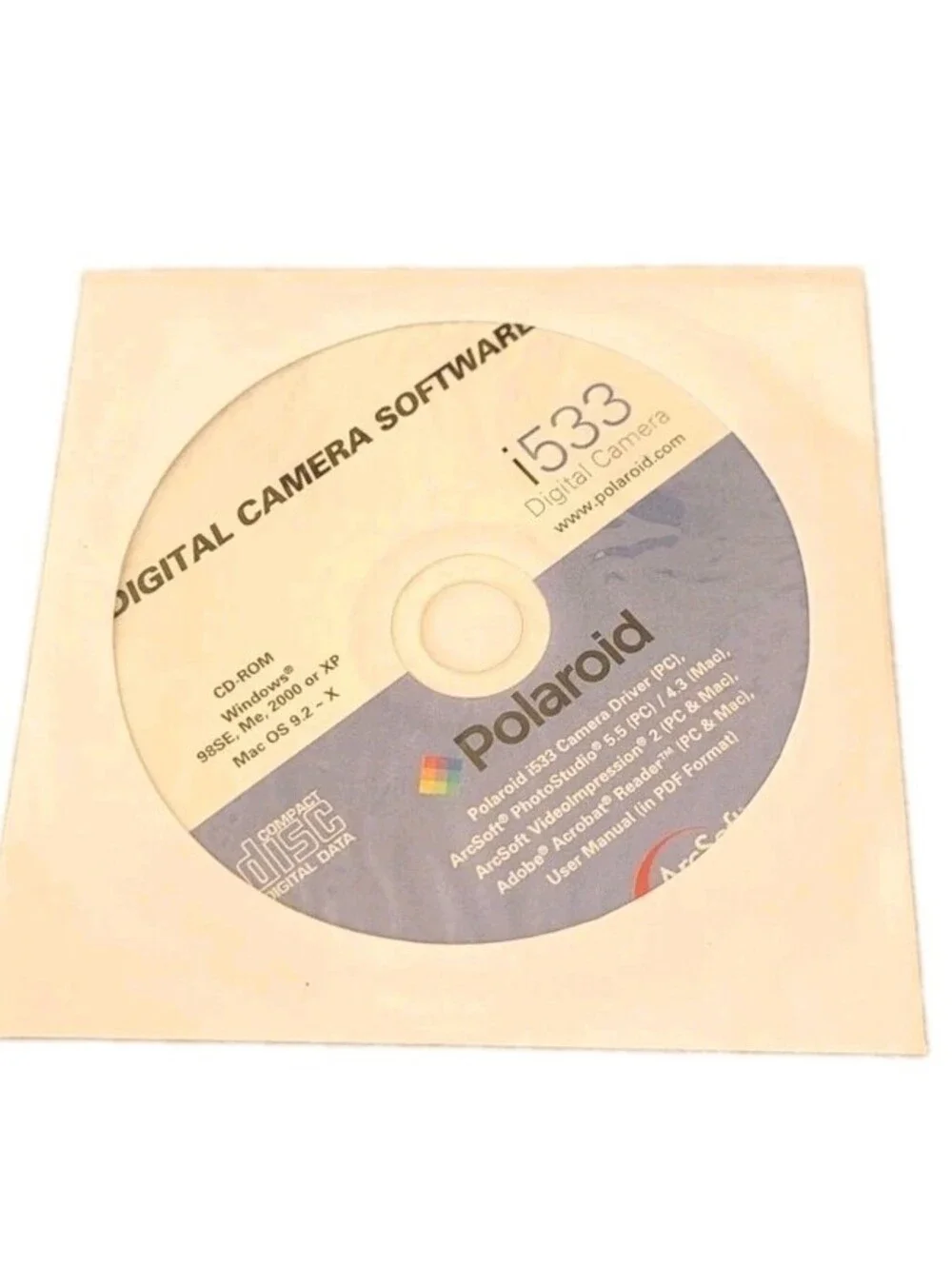 POLAROID I532 DIGITAL CAMERA Software Drivers Photo Studio Photo Printer Disc